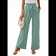 thumbnail image 3 of Pantalones de Salón Anchos para Mujer, Color Verde , Talla XL, 3 of 8