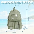 thumbnail image 3 of GASTROPOD High School Backpacks,Widened Shoulder Straps Backpacks for Women,Adjustable Shoulder Strap School Backpacks for Daily Outings and Travel Without Pendant,Green2, 3 of 7