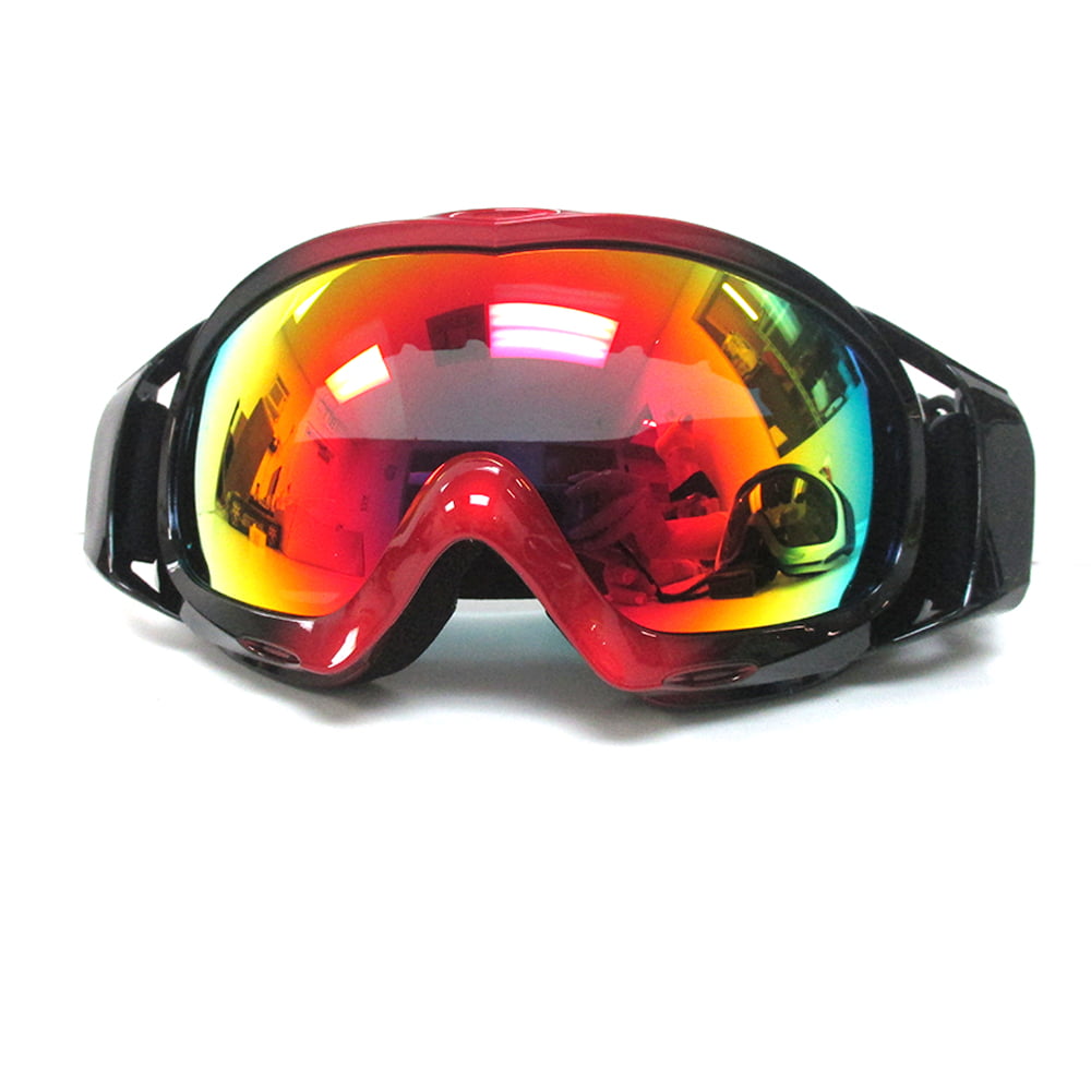 Ski Snowboard Goggles Anti Fog Shatter Proof Lens Mondrian Design 