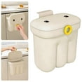 thumbnail image 2 of Kitchen Compost Bin with Lid, 9 In Small Food Waste Trash Can, Wall Mount Cabinet Cupboard Countertop Garbage Bin for Kitchen Bathroom, Beige, Kitchen Trash Cans, 2 of 9