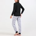 thumbnail image 4 of Conjunto De Pijama Familiar Lindo Impreso Manga Larga Pantalones Largos Conjunto De Ropa De Dormir Cómodo para Hombres Mujeres Niños Negro Mujeres S, 4 of 8