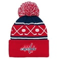 thumbnail image 2 of Preschool Red Washington Capitals Faceoff Cuffed Knit Hat with Pom, 2 of 2