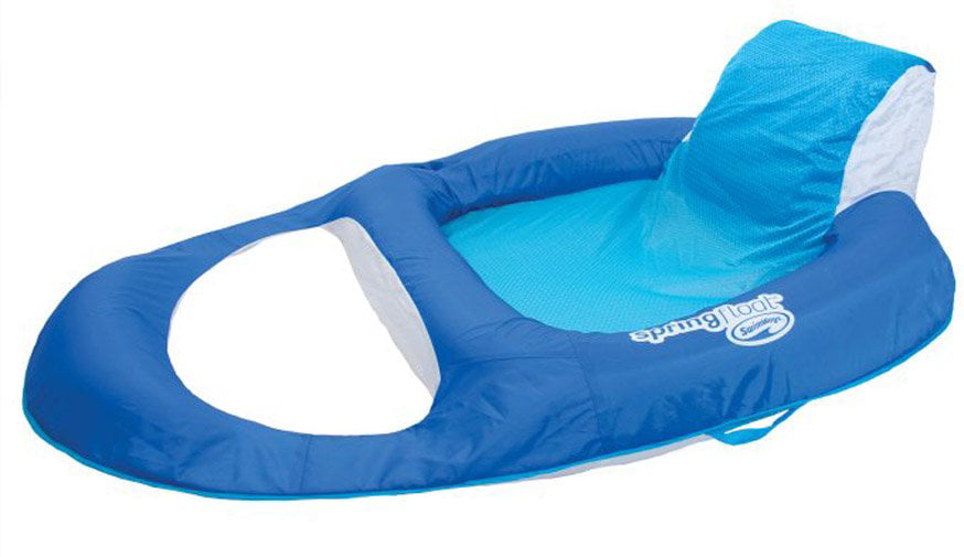 Swim Lounger for Pool or Lake SwimWays Spring Float Recliner with Canopy