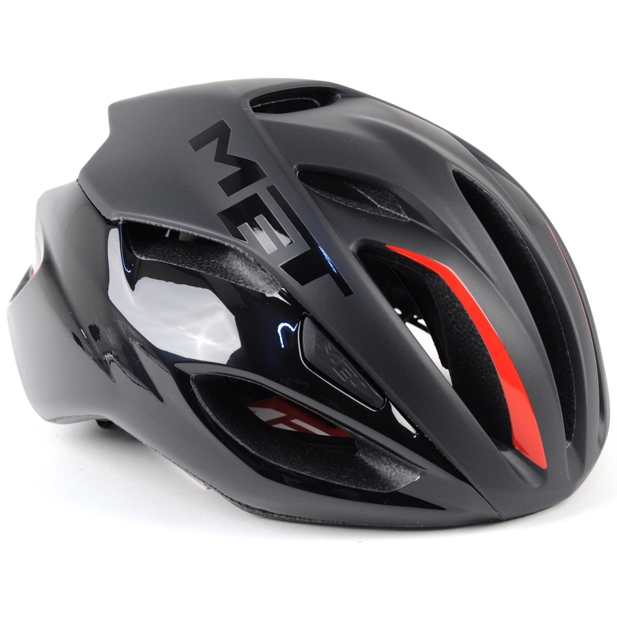 MET Rivale Road Bike Helmet // Matte Black/Red Large - Walmart.com