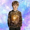 thumbnail image 6 of Sweatshirts for Girls Galaxy Print Loose Fit Pullover Hoodie Top Casual Winter Girls Hoodies Size 3-4Y, 6 of 8
