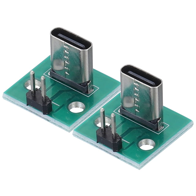 Unique Bargains 2Pcs 10.5mm Type C 2Pin Conseil d'Essai Femelle PCB avec 2Pin Broche Droite DIY Produits Électroniques
