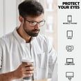 thumbnail image 3 of Blue Light Blocking Glasses Men Women Square Computer Eyewear Reduce Eye Strain, 3 of 5