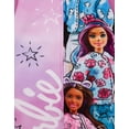 thumbnail image 3 of Mono para niñas Barbie | Pijama tipo pijama todo en uno con capucha y muñeca de dibujo rosa para chicas jóvenes | Body con personajes coloridos para niños Pjs, 3 of 5