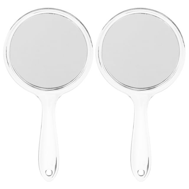 MasteelfCA 2pcs Hand Mirrors Double-Sided Handheld Mirrors Magnifying Mirrors with Handle