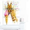 thumbnail image 1 of Giraffe Eating Ice Cream Watercolor, 1 of 1