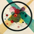 thumbnail image 3 of Wassily, Kandinsky 20x20 Black Modern Framed Museum Art Print Titled - Circles in a circle, 3 of 5