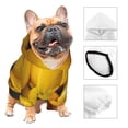 thumbnail image 3 of Goofa Ripe Yellow Lemon Pattern Small Dog Sweater Hoodies Pet Grey Hooded Soft Fleece Sweatshirts with Pocket Fall Winter Puppy Cat Sweaters Warm Clothes-Large, 3 of 8