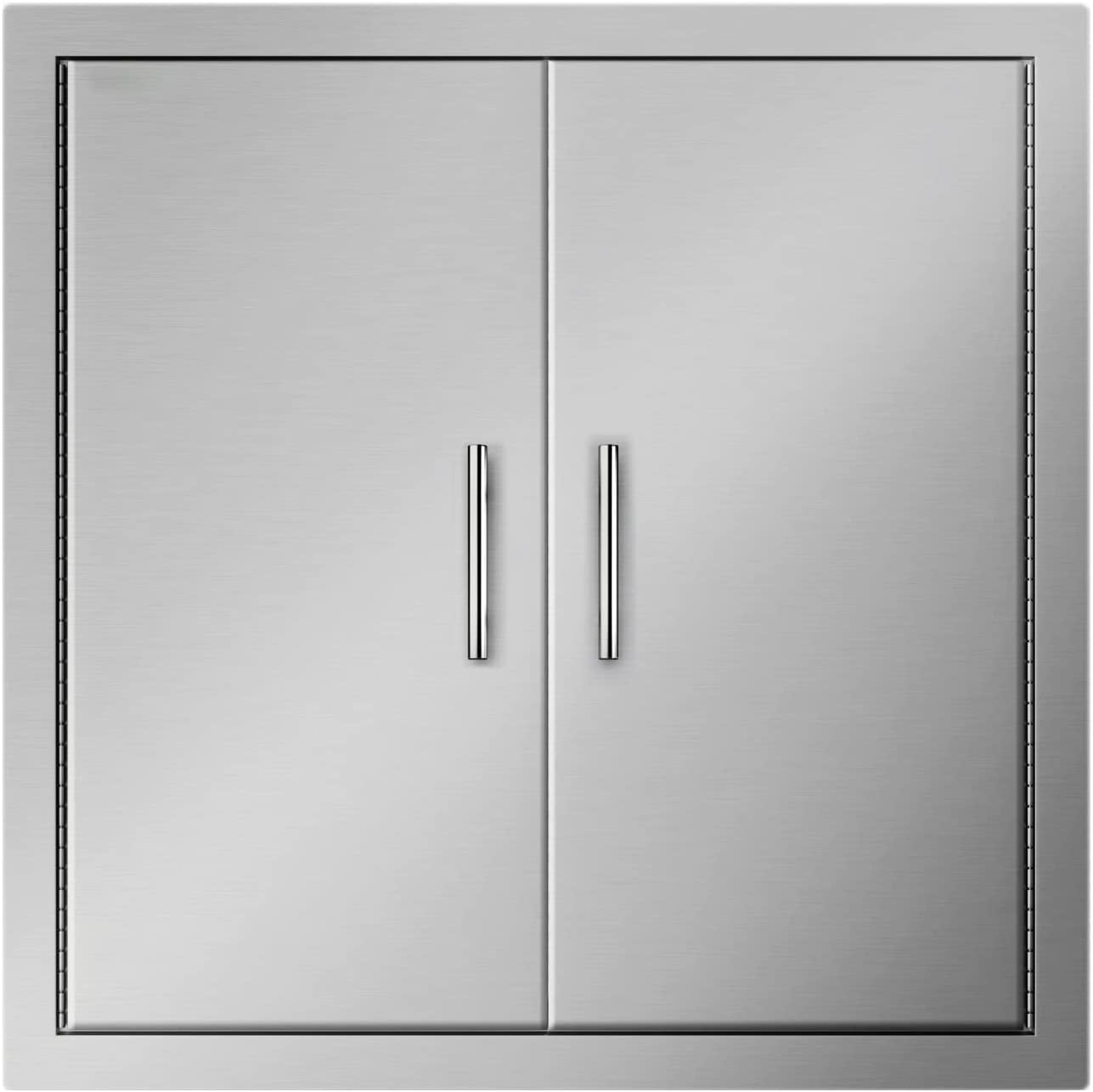 Details about   Outdoor Kitchen Cabinet Door Stainless Steel Access Door for BBQ Grills 14''31'' 