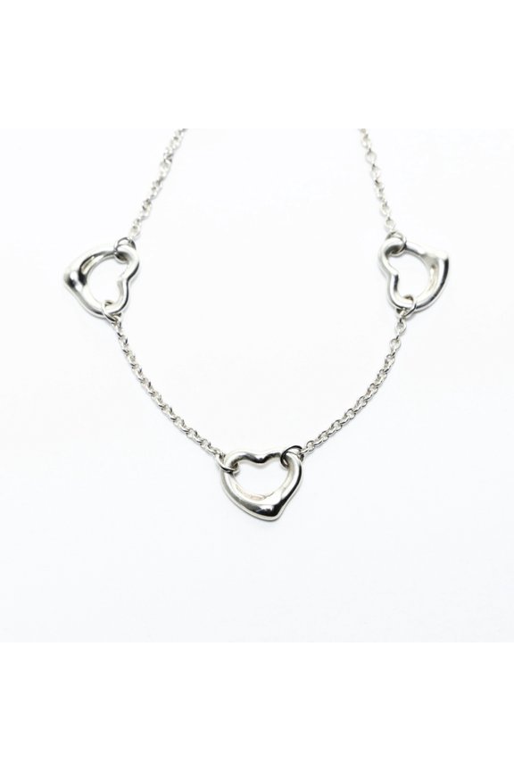 Pre-Owned Tiffany & Co. 925 5P Open Heart Bracelet in Silver WS24844