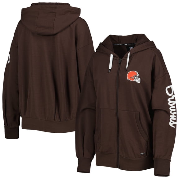 Women's MSX by Michael Strahan Brown Cleveland Browns Emerson Lightweight Full-Zip Hoodie