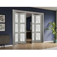 thumbnail image 3 of Sliding Closet Double Bi-fold Doors | Lucia 2552 Grey Ash with Frosted Glass, 3 of 5