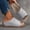 Gray, variant on Wide-Strap Wedge Soft Sole Slides Non-slip Breathable Comfort Summer Work Footwear Gray 39