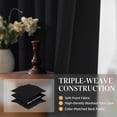thumbnail image 5 of TOPICK Black Blackout Curtains for Bedroom Thermal Insulated Drapes for Living Room Home Office Rod Pocket Curtains Set of 2 Panels Each 30"W x 84"L, 5 of 12