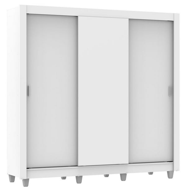 Ropero Closet Madesa Mônaco 3 Puertas Corredizas con Pies B