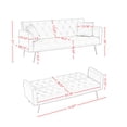 thumbnail image 5 of S-HOME Versatile 72 Inch Beige Velvet Sleeper Sofa With  Retro Style Ideal For Small Rooms And Cozy Interiors，Gray, 5 of 7