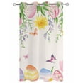 thumbnail image 2 of nqOlkjepod Outdoor Curtains for Patio Waterproof, Pink Tulip Flower Easter Outdoor Privacy Panels Grommet, Pastoral Spring Floral Blackout Outside Curtains for Porch/Cabana/Pergola 54"x108", 1 Panel, 2 of 8