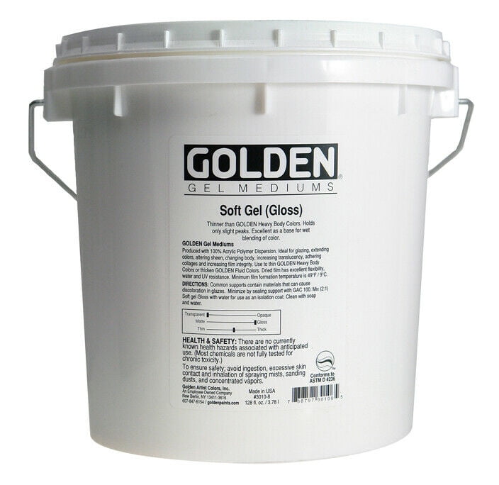 Golden Artist Colors, 128 oz, Soft Gel Gloss