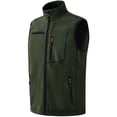 thumbnail image 2 of Mofiz Men's Vest Outerwear Full Zip Windproof Sleeveless Hiking Golf Jacket Army green M-2XL, 2 of 16