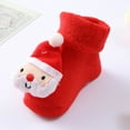 thumbnail image 6 of Actoyo Newborn Infant Toddler Slipper Socks Baby Girls Boys Grips Socks Christmas Socks Kids Fuzzy Home Socks 0-1T Santa Claus, 6 of 9