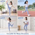 thumbnail image 6 of CALLINOX Girls Leggings High Waist Stretch Athletic Yoga Pants With Pockets For Kids 4T-16, 6 of 7