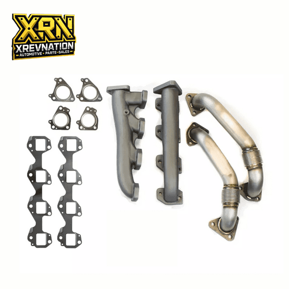 High Flow Exhaust Manifolds & Up Pipes for 2001–2004 Chevy GMC 6.6L Duramax LB7
