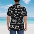 thumbnail image 6 of Bixox Men's Hawaiian Shirts Men's Travel The World Print Short-Sleeve Shirt-XX-Large, 6 of 8