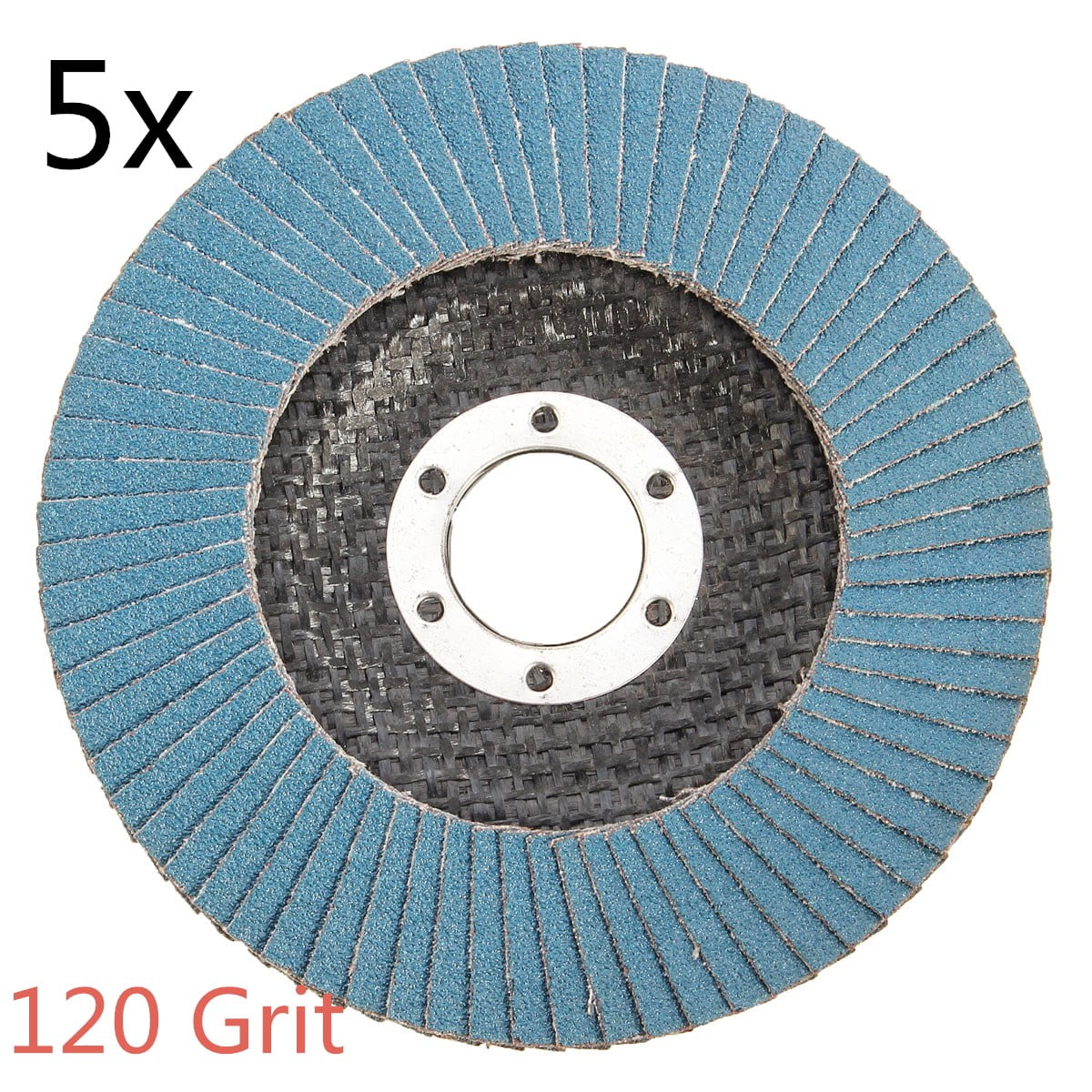 5pcs Flap Discs 115mm/4.5 inch Sanding Sandpaper Discs 40/60/80/120