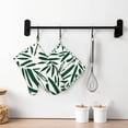 thumbnail image 6 of Sikiie Palm Branch With Leaves Oven Mitts and Pot Holders Set, Kitchen Oven Glove High Heat Resistant with Non-Slip Silicone Surface for Cooking, 6 of 7