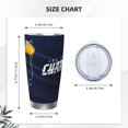 thumbnail image 4 of Taza térmica duradera de acero inoxidable 304 con tapa y pajita con temática del equipo de fútbol de los Chargers Taza térmica de acero inoxidable de 20 oz Taza para automóvil Adecuada para bebidas, 4 of 8