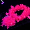 thumbnail image 6 of Gallickan Star Fluorescent Neck Ring Bracelet Set, 1pc Neon Glow in Dark Party Accessories, Blacklight Reactive Lei and Wristbands, Halloween Luau Costume Decoration, Magenta, 6 of 7