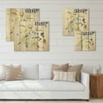 thumbnail image 4 of Designart 'Ancient Chrysanthemums With Bouquet II' Traditional Print on Natural Pine Wood, 4 of 5