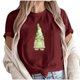 thumbnail image 2 of Puntoco Liquidación de camisetas cortas para mujer Camiseta de manga corta con cuello redondo y estampado informal a la moda para mujer, 2 of 5