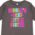 thumbnail image 4 of Inktastic Worlds Best Little Sister Girls Long Sleeve Toddler T-Shirt, 4 of 5