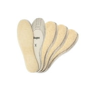 Winter Shoe Insoles Set, Sheep Wool Inserts, Warm & Soft, Cut to Size, 4 Pairs