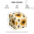 thumbnail image 4 of Sikiie Sunflowers And Bee Leather Tissue Box Cover Square, tissue box holder, Tissue Box with Bottom Belt-5.2”x5.2”x5.2”, 4 of 7