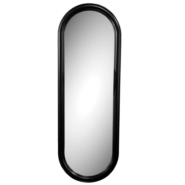 Black Oval Full Length Wall Mirror (Pack Of 2)