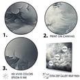 thumbnail image 3 of Designart "Monochrome Clouds Turbulence" Clouds Floater Framed Wall Decor, 3 of 5