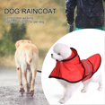 thumbnail image 2 of Chubasquero Impermeable Yashi para perros con capucha ajustable grueso tira reflectante rojo Grande, 2 of 5