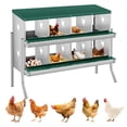 thumbnail image 1 of GloryStar Chicken Nesting Box with Large Vented Hole – Metal Egg Laying Boxes with Organized Compartments for Chickens That Support Everyday Egg Collection in the Coop and Provide a User-Friendly, 1 of 7