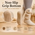 thumbnail image 4 of 3D Knit Animal Socks, Cute Fuzzy Novelty Slipper Socks with Non-Slip Grips for Women, Christmas Gifts, 4 of 6