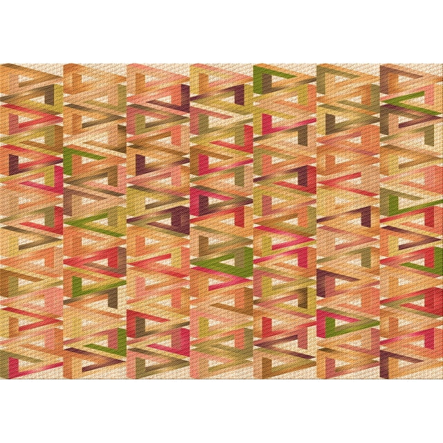 Ahgly Company Tapis d'Intérieur Lavables en Machine, Rectangle, Zone de Transition Orange, 8' x 12'