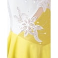 thumbnail image 6 of iiniim Kids Girls Sleeveless Mock Neck Skating Dress Rhinestone Dance Performance Size 6-16 Yellow 14, 6 of 7