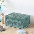 thumbnail image 4 of Ounissouiy Caja de almacenamiento plegable de plástico duradero Organizador con tapas translúcidas Cajas Caja de almacenamiento de plástico para el hogar Almacenamiento y organización del hogar Ounissouiy HA015568-00, 4 of 6