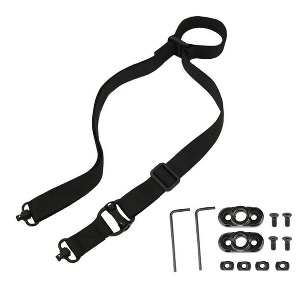 Correa de rifle de dos puntos con anilla de ajuste rápido – Cinta de nailon resistente para caza y tiro – Correa de hombro ergonómica para uso en exteriores