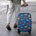 thumbnail image 3 of DarkBlue Cartoon Dinosaurs Bones Pattern Luggage Cover Fashion Suitcase Cover Baggage Covers Fit 25-28 Inch Luggage (Go Travel), 3 of 5